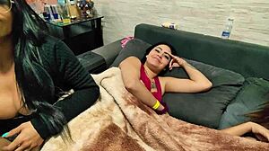 at home, the woman commands and i obey, sucking big cocks in lingerie during assfucking