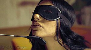 Dane Jones teases, spanks, and roughly fucks Adelle Sabelle in lingerie