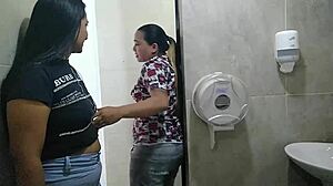 Latina Fucks Friend's Fiancée in Bathroom During Party