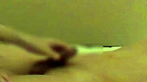 Beautiful woman in Chinese dress stimulates penis with handjob and blowjob