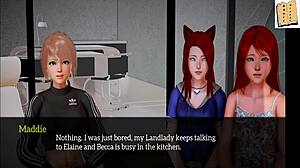 Teen hentai girl with small tits in anime cartoon!