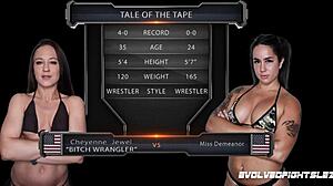 i love rough lesbian wrestling with cheyenne jewel against miss demeanor