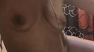 Naejae Grinds Pussy On Towel Against Bathroom Counter