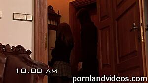 Skinny Brunette Teen Fucked in Office Anal Hole