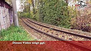 Fat German housewife with big tits picked up publicly