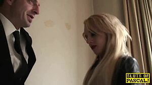 petite british sub bent over for rough bdsm pussyfucking 😈