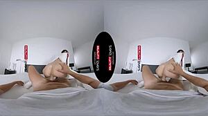 experience realitylovers vr with latex android in doggystyle and cowgirl riding