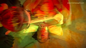 Dominatrix Mistress April Sets Up Correctional Slave With Caning, Bondage, And Fisting