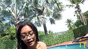 Petite Asian Slut Loses Race, Gets Fat Cock