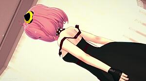 Anya teases cock in hot adult costume