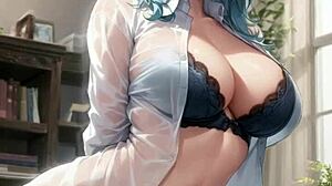 This 3d married couple enjoys pussy masturbation with asmr sounds 😍