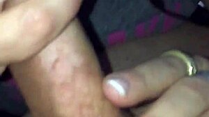 in this slow motion video, the bbw couple engages in sucking and cumshot