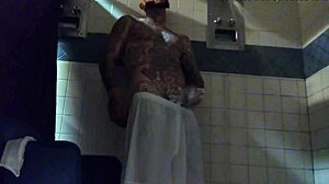 Hey, you into stroking a big tatted white dick in the shower like this?