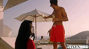 Hey, this swinger couple dives into muff and shares in a wild 4some