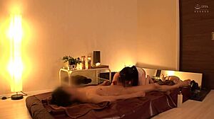 Asian girl flashes panties and big tits