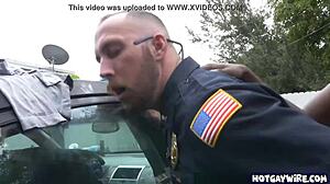 two police officers take advantage of this black guy at work