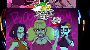 dive into this lively cartoon party with anime vibes