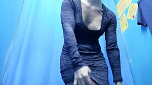 Real Russian MILF Changing Clothes in Dressing Room Caught on Cam.