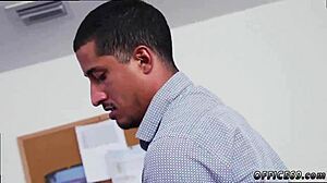 Straight first-timer earns bonus through intense gay sex