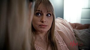 Blonde Teen Lesbian Engages In Snowballing And Cum In Mouth Action