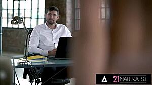 does gorgeous blonde angelika grays take her ass work seriously?