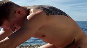 I fucked and came in my stepsister's mouth after the beach massage.