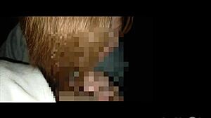 japanese amateur couple gives outdoor blowjob and handjob on camera