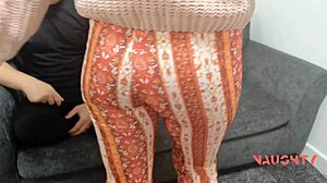 surprise face fucking on step-son's lap