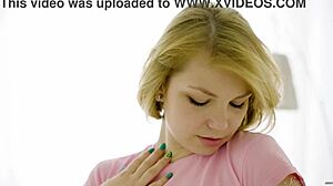 I play with my wet shaved pussy using a sex toy, feeling so pretty and cute while masturbating alone