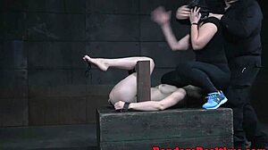 Redhead slave bent over and dominated hard... dang, she takin’ it rough!