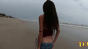 Ebony Teen Manoella Fernandes Fucks On Beach With Jhonny Gab And João O Safado