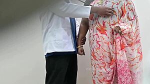 Doctor having sneaky fun with patient, caught on hidden cam in the hospital.