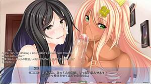 Akumeru family harem route part 1: step-mother and step-daughter give blowjobs!