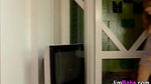 cute teen gets a messy facial after intense action.