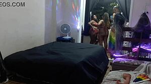 I got naked at the party, drooling over women sucking