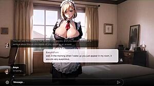 Erotic story of blonde maid with master in hentai roleplay