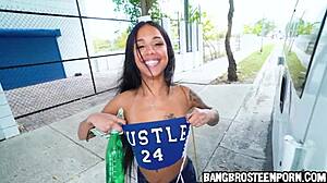 Cute 19yo Amateur Flashes Small Tits for Cash! Teen 18+ Porn Delight!