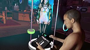 3d asian robot in lingerie gets her wet pussy pounded hard