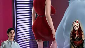 Gamer Girl In See-Through Bra Plays Porn Game