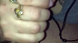 in this slow motion video, the bbw couple engages in sucking and cumshot