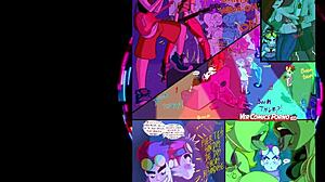 dive into this lively cartoon party with anime vibes