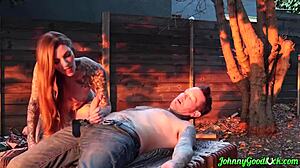 Johnnygoodluck's tattoo babe Penny Archer enjoys eating out and fun