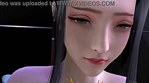 3d cosplay asian girl cheats in cute outfit