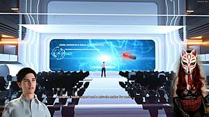 Gamer Girl In See-Through Bra Plays Porn Game