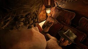 Karen subtly rides Arthur's cock in RDR2