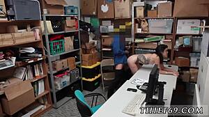 Teen redhead and blonde in uniform reveal big tits