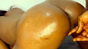 Badass oiled bitch gets fucked hard by step daughter in horny homemade scene!