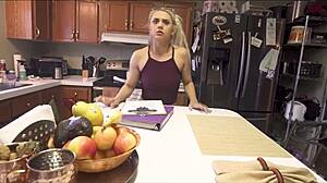 Older Step Sister Teases Little Brother Maria Jade In CFNM Deepthroat Blowjob Screaming