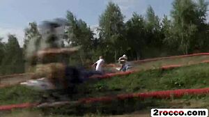 fuck us hard two slutty whores say as the army garrison pounds them