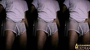 does alejandro mistral show his gay erection in white underwear